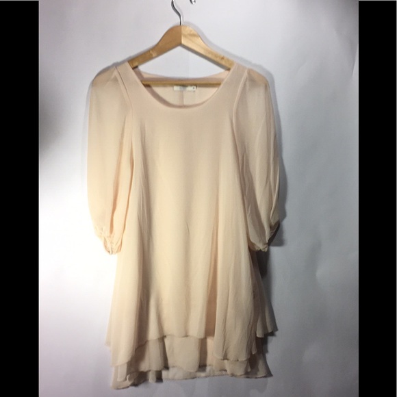 Millau Tops - Millau Blush Pink Sheer Top